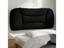 Cabecero De Cama Acolchado Tela Negro 90 Cm
