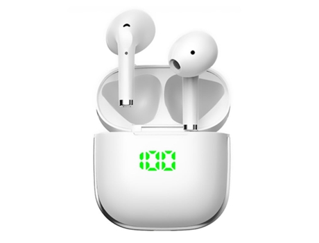 Auriculares AUJEZON Bluetooth Impermeables sin Horas de Reproducción para Apple Blanco