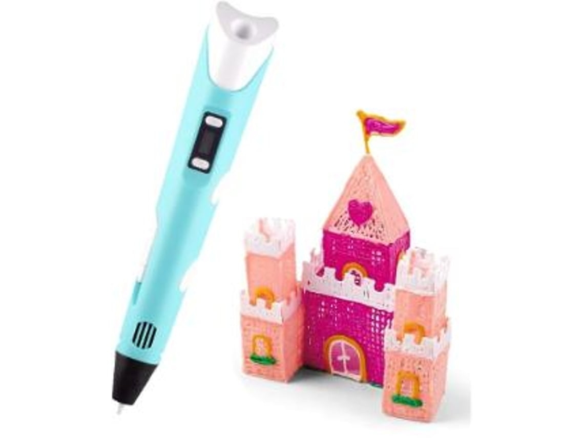 Bolígrafo de impresión 3D con pantalla LCD, bolígrafo de dibujo 3D compatible con filamento PLA, regalo para amantes del grafiti, Gusshious Blue