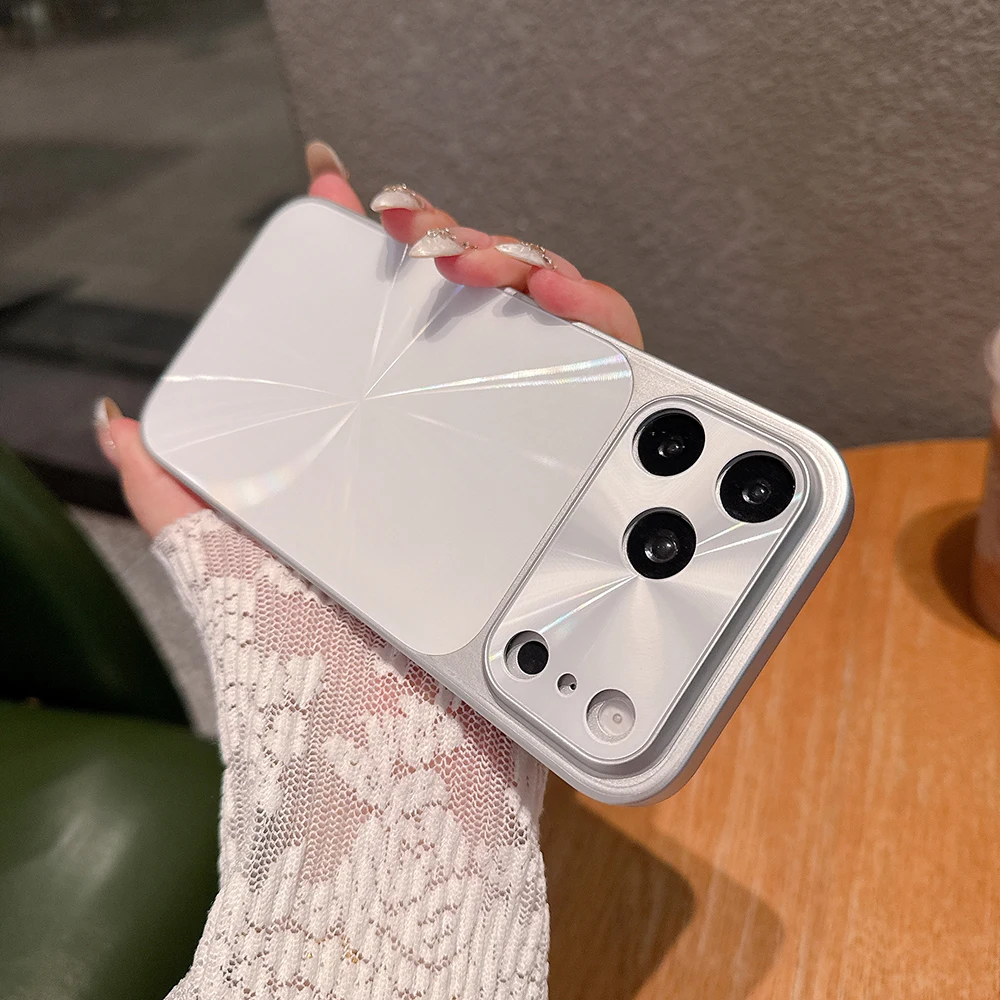 (iphone 16 Pro Blanco) Funda Magnética Magsafe Para Teléfono, Cubierta Trasera A Prueba De Golpes Con Ventana Grande Y Colorida
