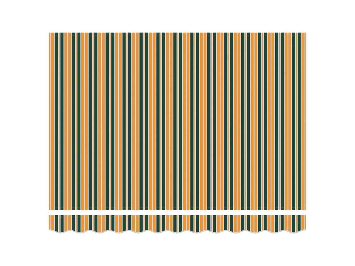 Maison Exclusive - Toldo Retráctil Verde Y Amarillo 350 X 250 X 165 Cm
