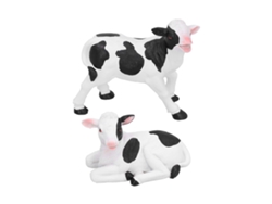 Juego de 2 figuras de vacas en resina CHABERLU