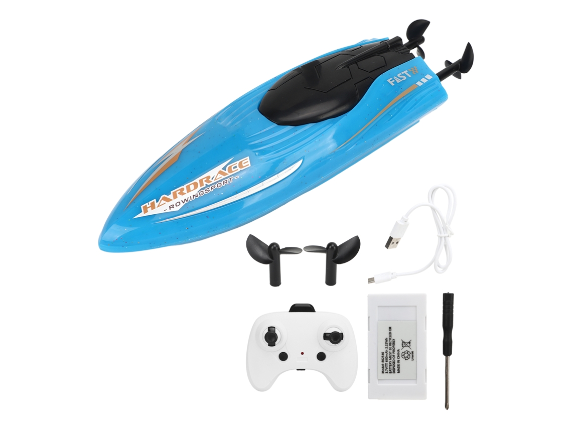 Minibarco Con Control Remoto De Alta Velocidad 2.4g Recargable Para Niños, Niñas Y Adultos - Azul