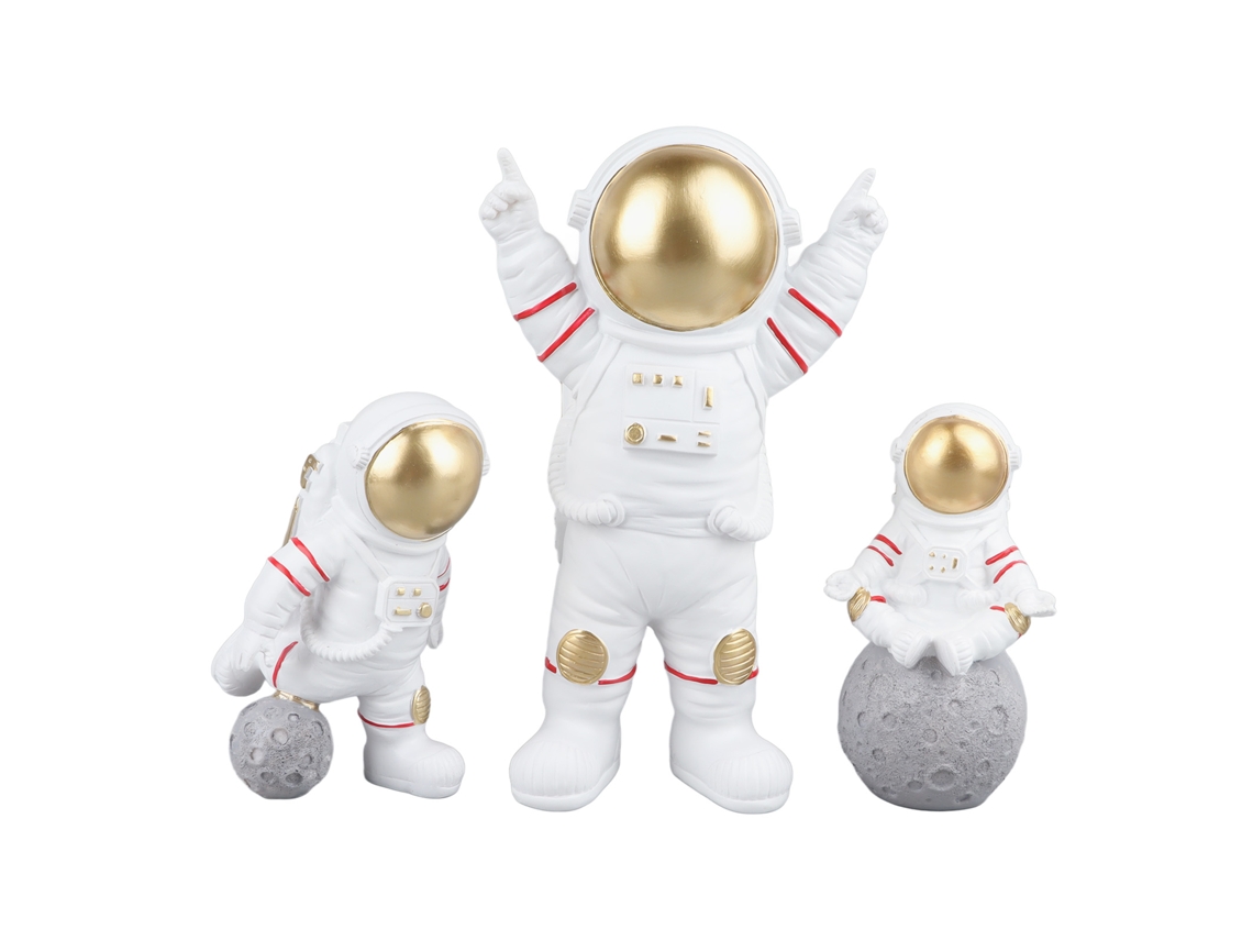 Figura Decorativa De Resina De Un Astronauta, Mini Estatua De Nave Espacial Para Mesa, Sala De Estar O Dormitorio Infantil.