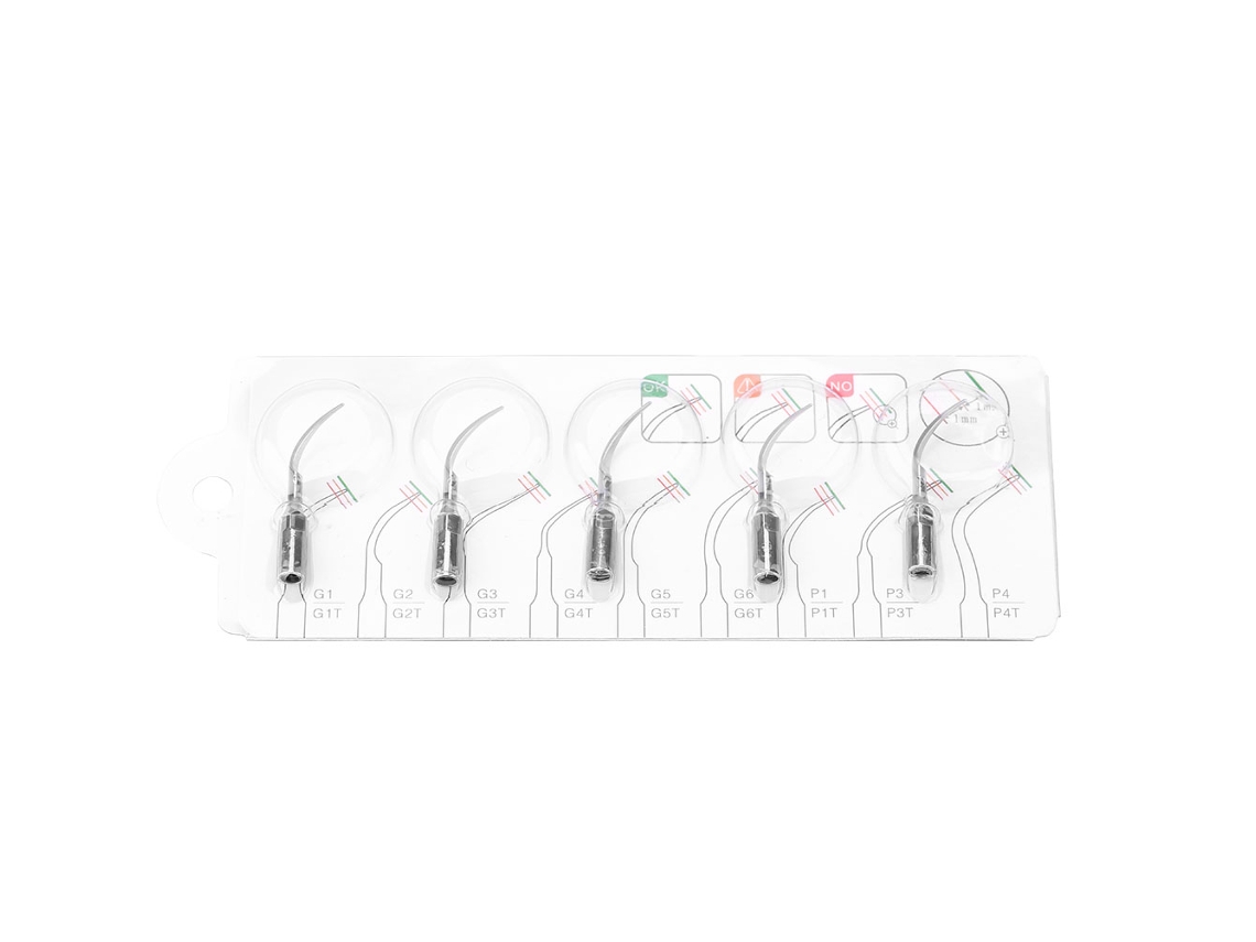 5 Puntas Ultrasónicas Dentales Woodpecker P1 Para Cepillado, Periodoncia Y Endodoncia Con Herramienta De Cepillado De Diamante.