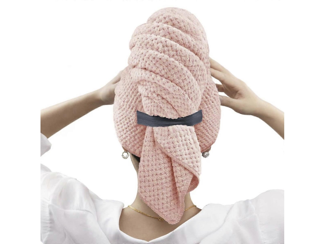 Toalla de microfibra para el cabello para mujer, de secado rápido y elástica, con secador de microfibra para cabello rizado. Rosewell