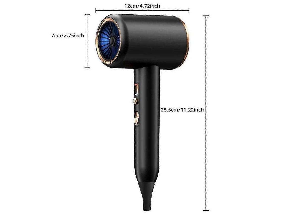 Secador de pelo profesional de 1870 W, 3.ª marcha, con iones negativos, aire caliente y cepillo de aire. Ly Ebike