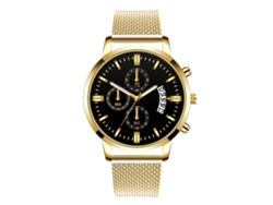 Reloj De Pulsera Unisex Informal Zhoulianfa De Acero Inoxidable Con Correa De Malla Y Estampado Animal (dorado)