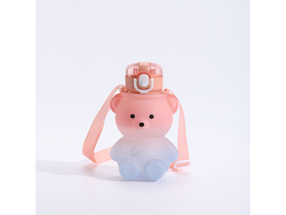 Vaso De Agua De 800 Ml Con Pajita - Vaso Portátil Para Niños Con Diseño De Oso Degradado