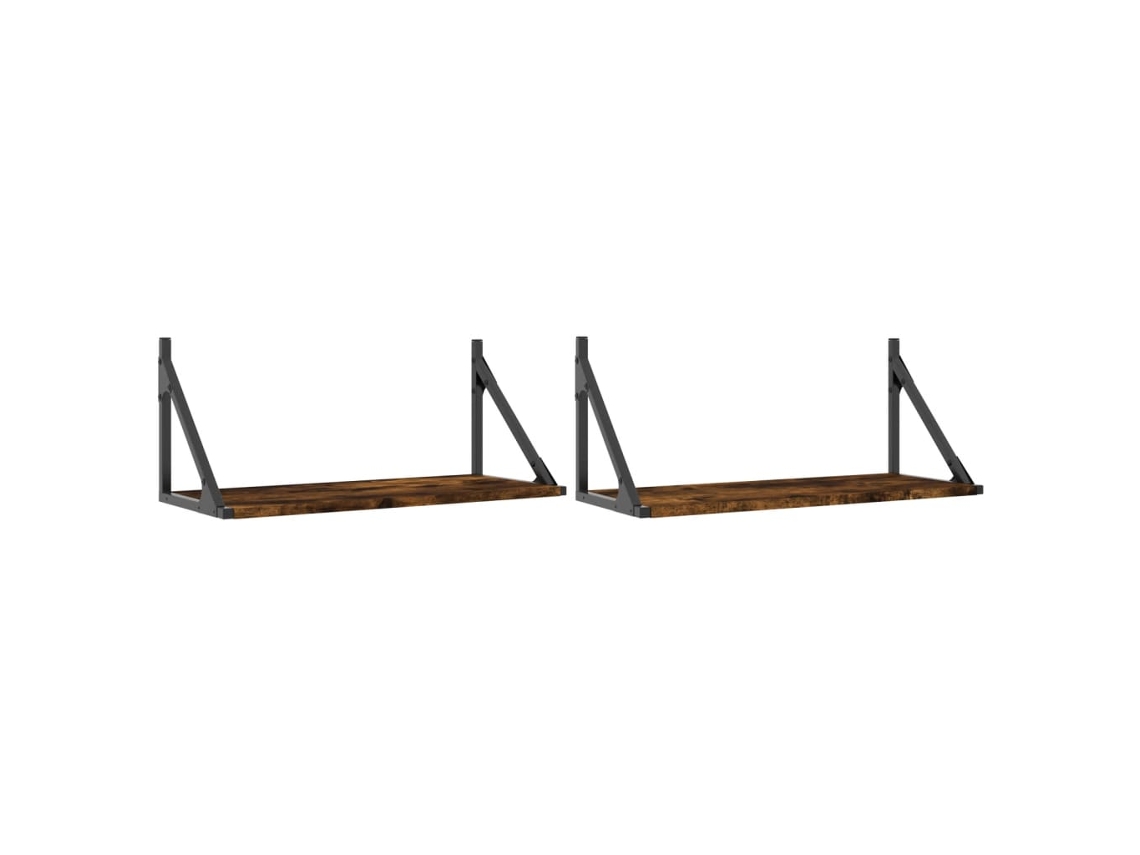 Conjunto 2 Estante pared VIDAXL madera ingeniería roble ahumado