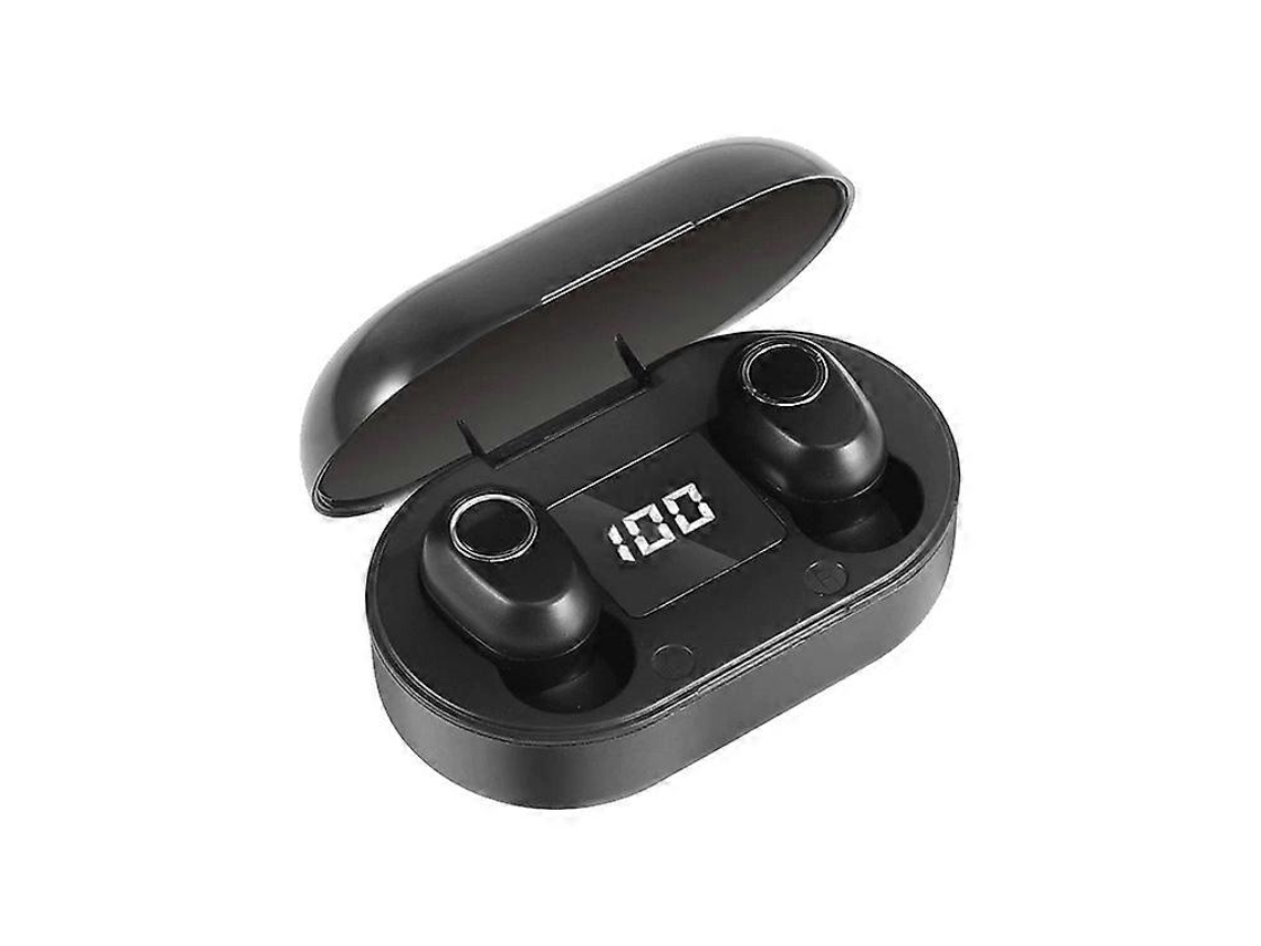 Auriculares inalámbricos Bluetooth Hengrongshen DT 13 de doble oído, compatibles con carga magnética inteligente y función táctil.