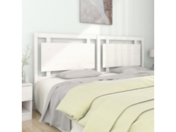 Cabecero De Cama Madera Maciza De Pino Blanco 205,5x4x100 Cm