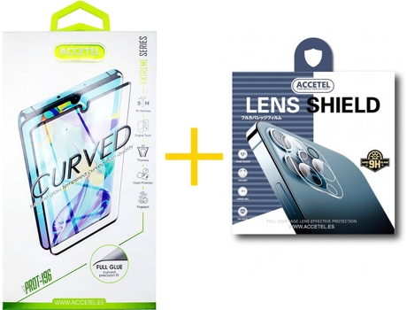 Pack Protector de Cristal Templado Curva + Protector de Cámara para Samsung Galaxy S20 5G ACCETEL