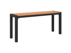 Maison Exclusive - Banco de jardín marrón de acero de 100 x 28 x 45 cm