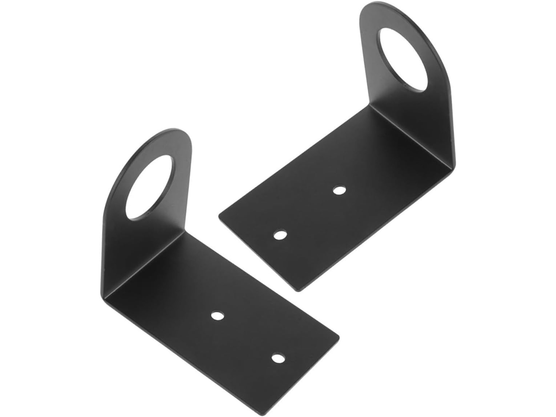 Juego de soportes de baño de acero negro de 2 piezas