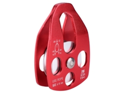 Polea de aluminio rojo para rescate en alta montaña