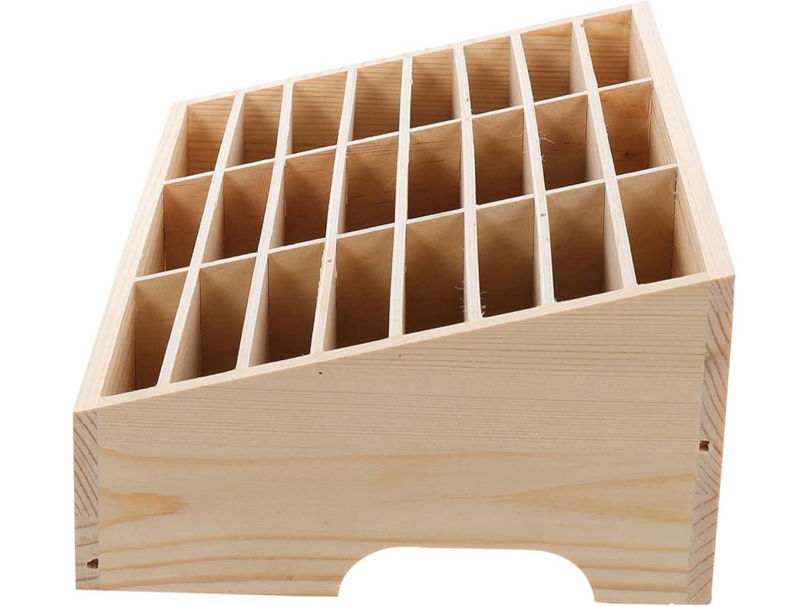 Caja De Almacenamiento De Madera Con Múltiples Compartimentos Para Teléfonos Móviles.