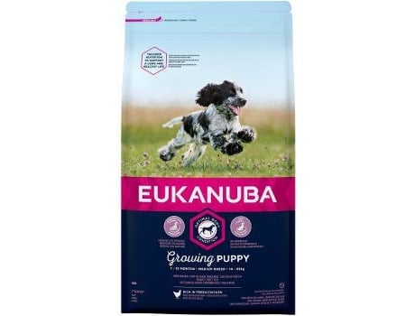 Pienso para Perros EUKANUBA (3 Kg - Seco - Cachorros)
