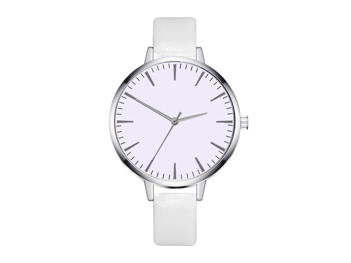 Reloj De Pulsera Zhoulianfa Para Mujer Con Correa De Pu, Movimiento De Cuarzo Y Diseño Sencillo (blanco)