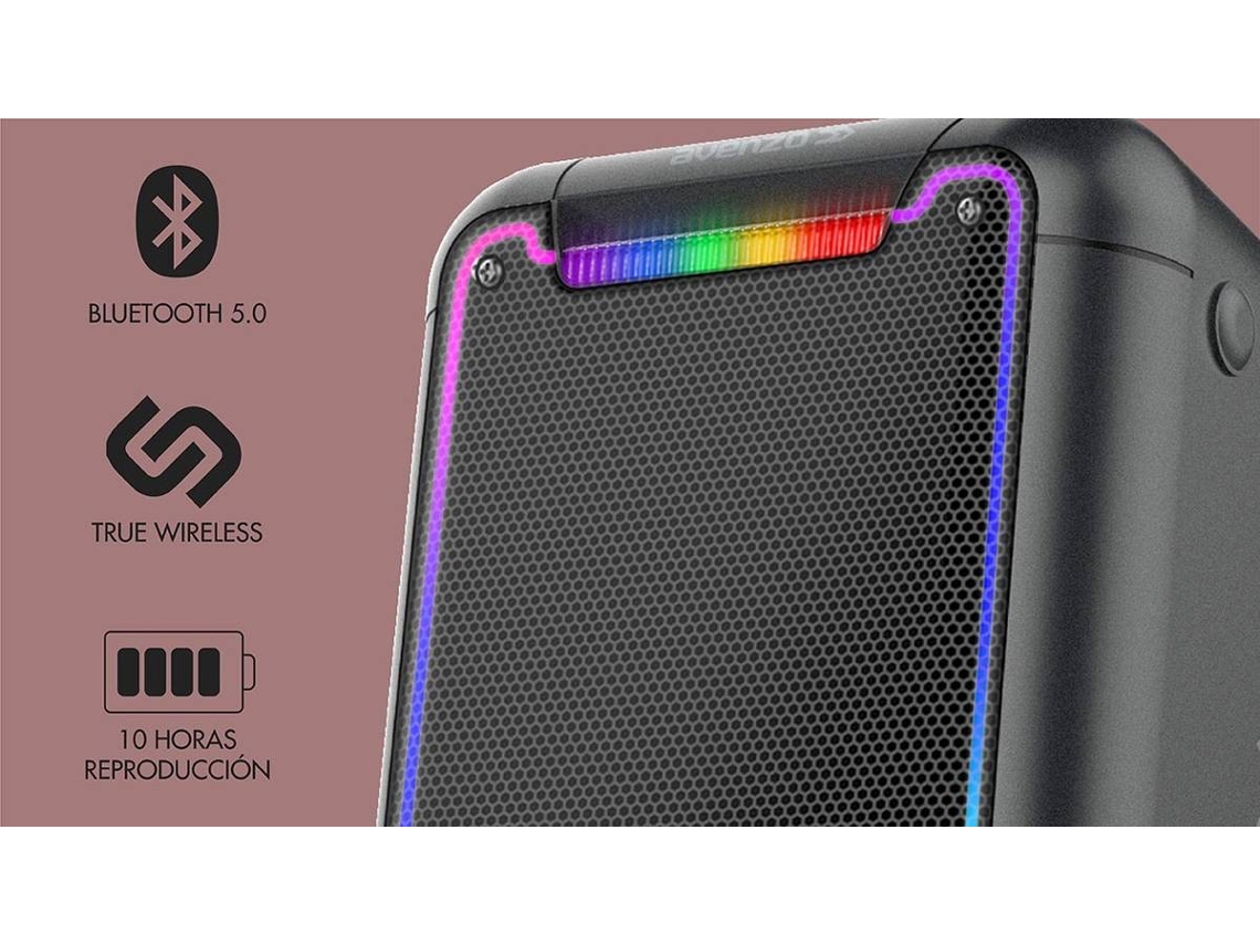 Paternal Sui Energizar Altavoz Bluetooth AVENZO AV-SP3201B (250 W - Autonomía: Hasta 10 Horas - Negro) Paternal Sui Energizar Altavoz Bluetooth AVENZO AV-SP3201B (250 W - Autonomía: Hasta 10 Horas - Negro)