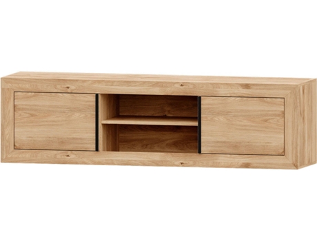 Mueble de TV MUEBLAM Niza (180x50x42 cm - Melamina - Roble y Negro)