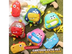Pistola De Água Elétrica Recarregável, Brinquedo De Água Cartoon Com Mochila Pvc Anti-vazamento Capacidade Grande Para Verão