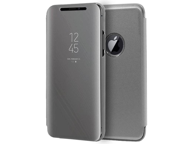 Funda iPhone XS Max COOL Clear View Plateado