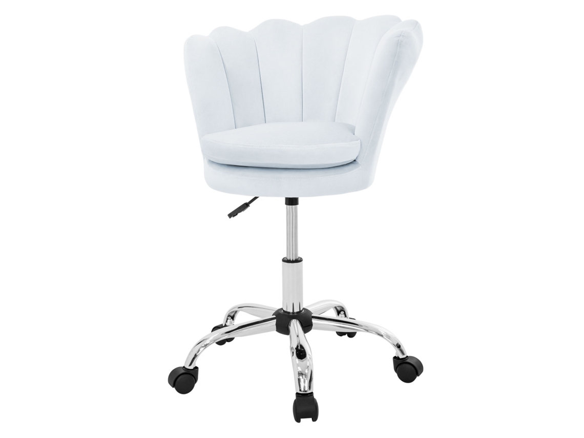 Silla de oficina asiento de terciopelo sillón moderno rosa claro