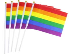 Bandera del Orgullo Gay, 50 unidades, 14 x 21 cm, banderas arcoíris para celebraciones, desfiles, fiestas, carnavales y decoración.