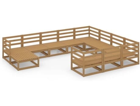 Conjunto 11 de muebles de jardín VIDAXL madera maciza de pino