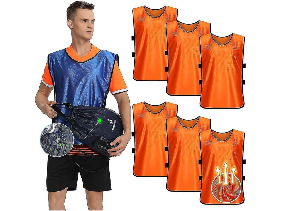 2026-6 Chalecos De Entrenamiento Para Fútbol Baloncesto Hockey Adultos Niños Transpirables Duraderos Con Bolsa Impermeable Tallas S/m/l/xl