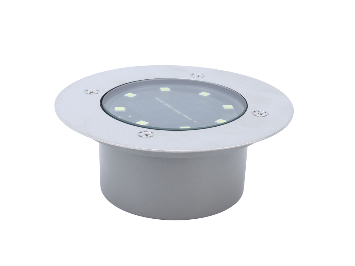 Lámpara solar empotrable LED blanca para exteriores, resistente al agua y apta para exteriores. CHABERLU