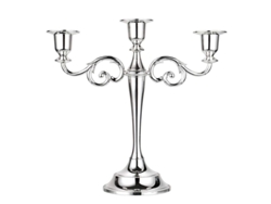 Lámpara De Araña Metálica Linjou Con 3 Brazos Plateados, Elegante Estilo Europeo Para Velas.