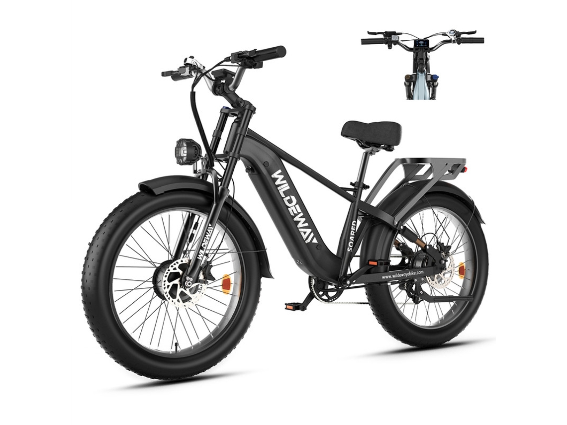 Bicicleta Eléctrica Daul Motor Wildeway Soared-max, 48 V, 30 Ah, 2600 W, 136 Nm, Negra