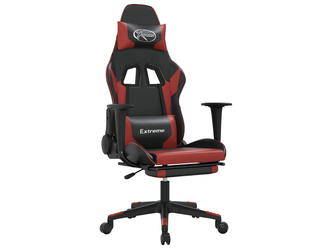 Silla De Juegos VIDAXL Negro Cuero artificial (67x58x128 cm)
