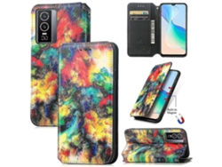 New Case Compatible With Vivo Y76 5g Cover Magnetic Leather Colorful Wallet Case Coque Blocking Card Slot Stand - Yellow Blue Red 26s