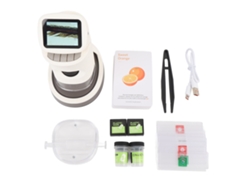 2026-kit De Lámina Para Microscopio De Bolsillo Portátil Con Luz Led, 1000x Y Pantalla A Color