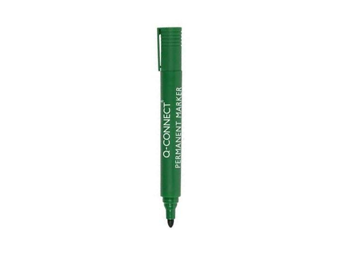 Marcador permanente Q-Connect verde punta redonda 3,0 mm