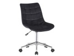 Silla de Escritorio DUDECOR (Negro - Acero com acabamento em cromado - 46x62x81 / 96)