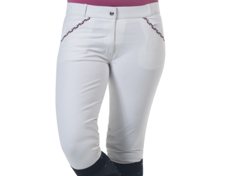 Pantalones para Niña de Equitación FLAGS&CUP (16 Años - Blanco)