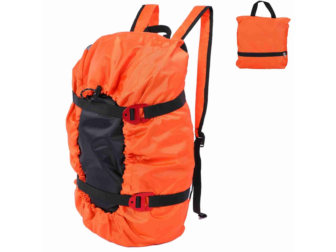Kit De Cuerda De Escalada Con Bolsa Plegable Para Acampada Y Senderismo Al Aire Libre - Naranja