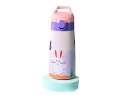 KOFIHETY Vaso térmico infantil en acero inoxidable 304 con ventosa antivuelco, vaso portátil para bebé y estudiante, diseño de dibujos animados