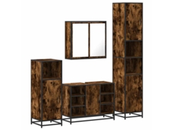 Maison Exclusive - Set De Muebles Baño 4 Pzas Madera Contrachapada Roble Ahumado
