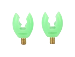 2 Pcs Apoio De Vara De Pesca Com Grip De Silicone M3/8 Thread Resistente Fácil Instalação Verde
