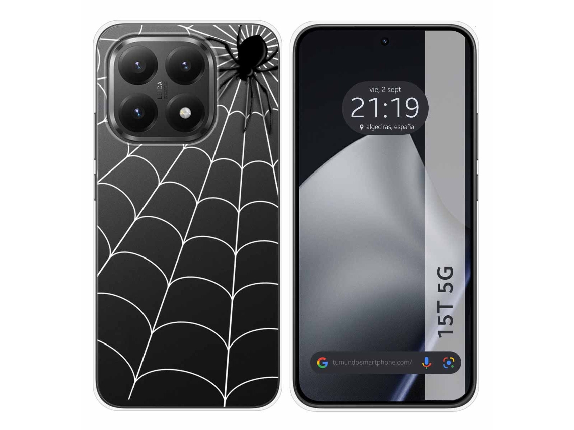 Funda Silicona Transparente Para Xiaomi 15t 5g Diseño Araña Dibujos