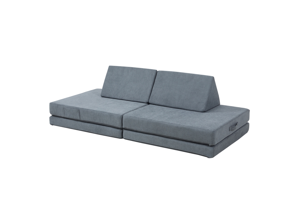 Sofá de juego Norhulta de 5 piezas, 150 x 66 x 46 cm, cuerda gris. [EN.CASA]
