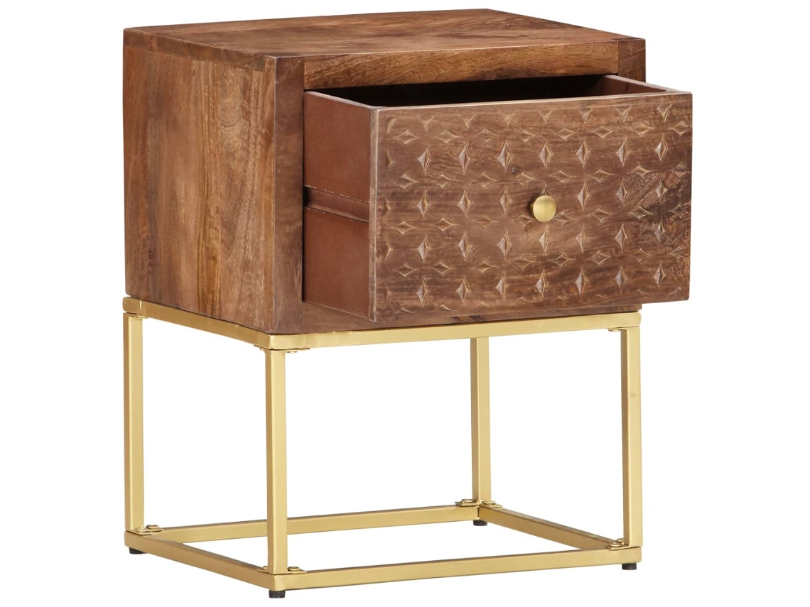 Maison Exclusive - Mesita De Noche De Madera Maciza De Mango 40x30x50 Cm
