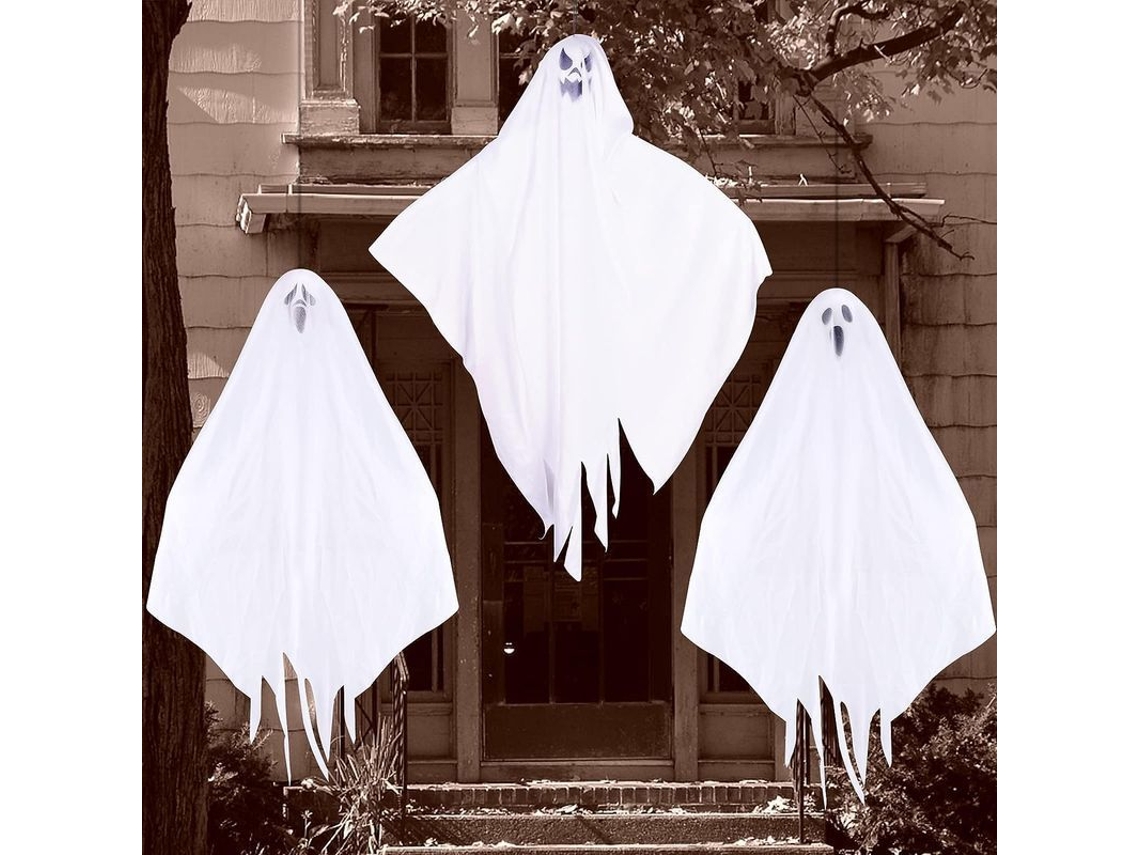 2026-3 Decoraciones De Halloween Al Aire Libre, Fantasmas Colgantes Para Fiesta De Halloween