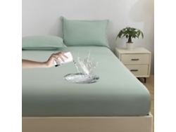Protector De Colchón Impermeable, Funda De Almohada No Incluida, Suave Y Delicado Para La Piel, Color Verde Claro, 150x200cm. Panoona