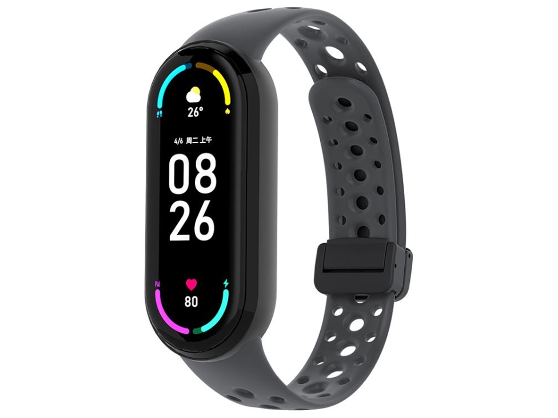 Correa para Xiaomi Smart Band 10/9/8 - Silicona - Cierre magnético negro